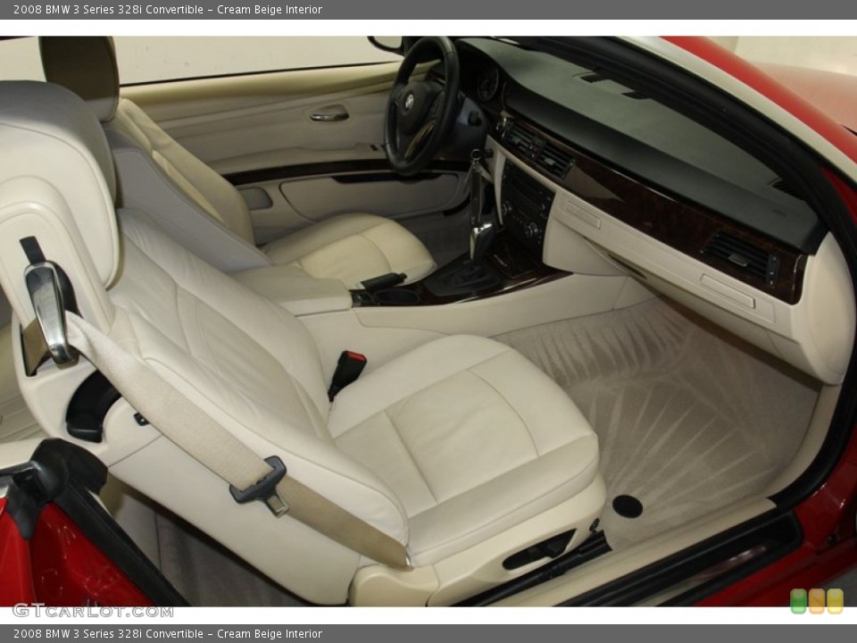 Cream Beige Interior Photo for the 2008 BMW 3 Series 328i Convertible #77999900