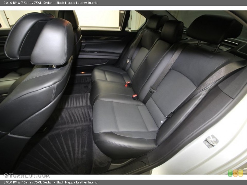 Black Nappa Leather Interior Rear Seat for the 2010 BMW 7 Series 750Li Sedan #78001146