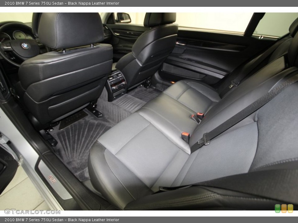 Black Nappa Leather Interior Rear Seat for the 2010 BMW 7 Series 750Li Sedan #78001481