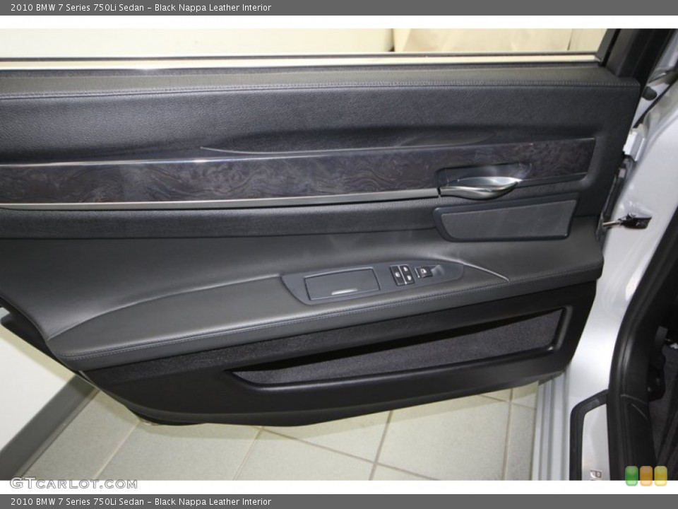 Black Nappa Leather Interior Door Panel for the 2010 BMW 7 Series 750Li Sedan #78001502
