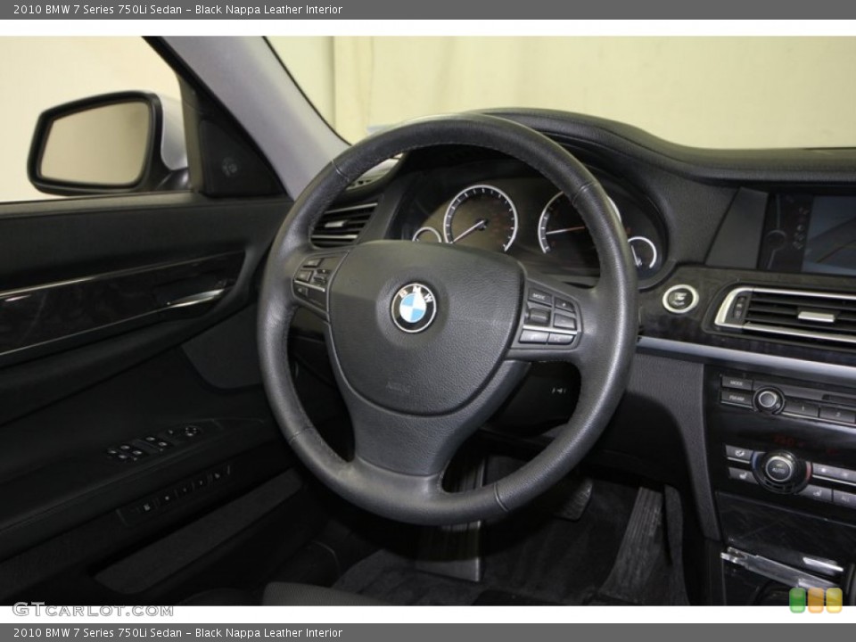 Black Nappa Leather Interior Steering Wheel for the 2010 BMW 7 Series 750Li Sedan #78001535