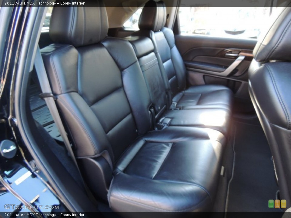Ebony Interior Rear Seat for the 2011 Acura MDX Technology #78003917