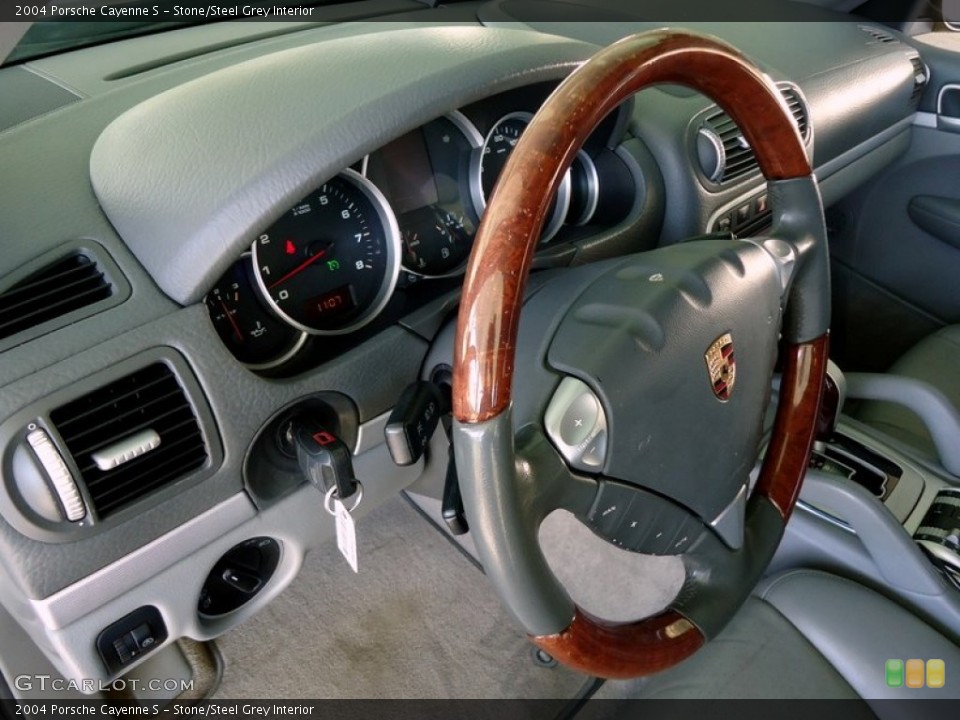 Stone/Steel Grey Interior Steering Wheel for the 2004 Porsche Cayenne S #78005861