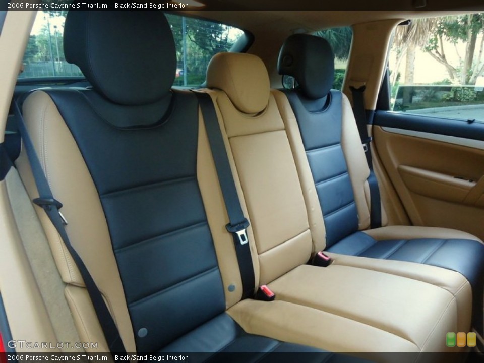 Black/Sand Beige Interior Rear Seat for the 2006 Porsche Cayenne S Titanium #78006710