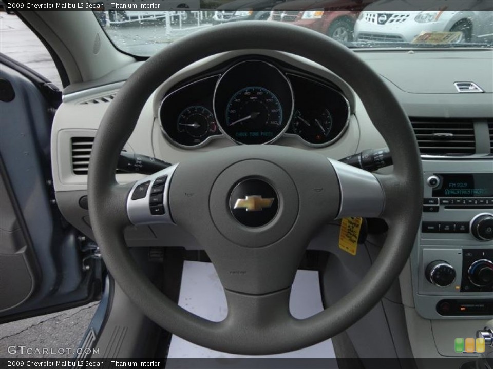 Titanium Interior Steering Wheel for the 2009 Chevrolet Malibu LS Sedan #78006875