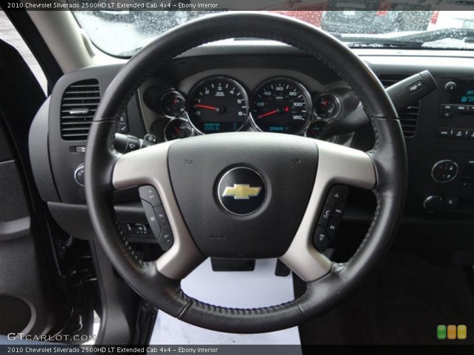 Ebony Interior Steering Wheel for the 2010 Chevrolet Silverado 2500HD LT Extended Cab 4x4 #78007183