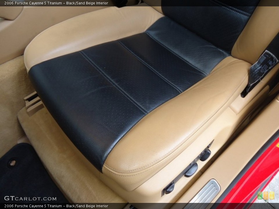 Black/Sand Beige Interior Front Seat for the 2006 Porsche Cayenne S Titanium #78007302