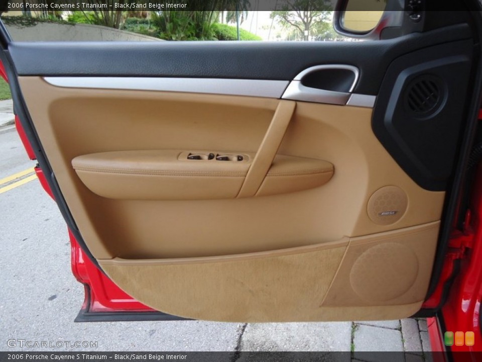 Black/Sand Beige Interior Door Panel for the 2006 Porsche Cayenne S Titanium #78007347