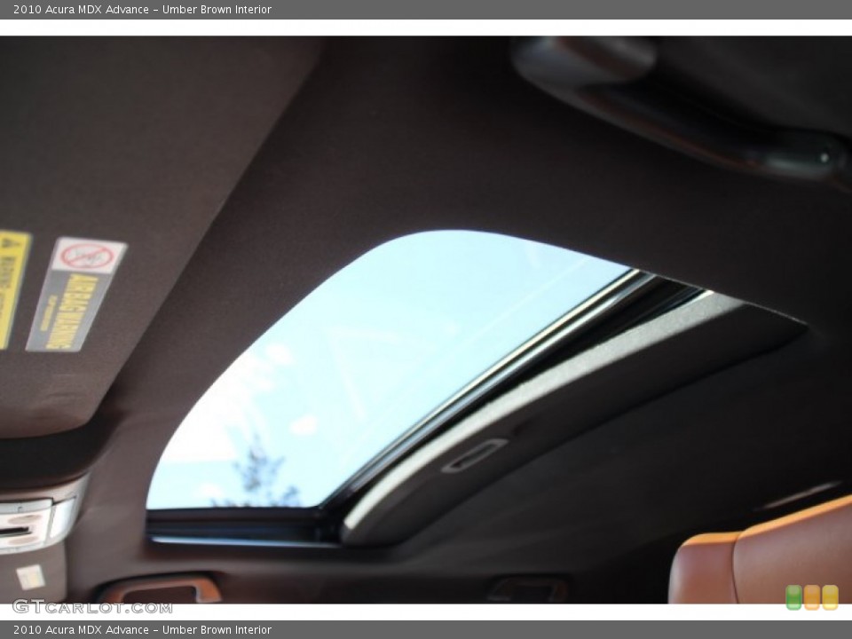 Umber Brown Interior Sunroof for the 2010 Acura MDX Advance #78007558