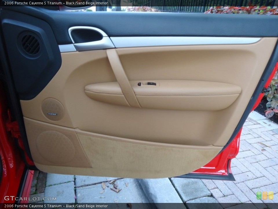 Black/Sand Beige Interior Door Panel for the 2006 Porsche Cayenne S Titanium #78007721