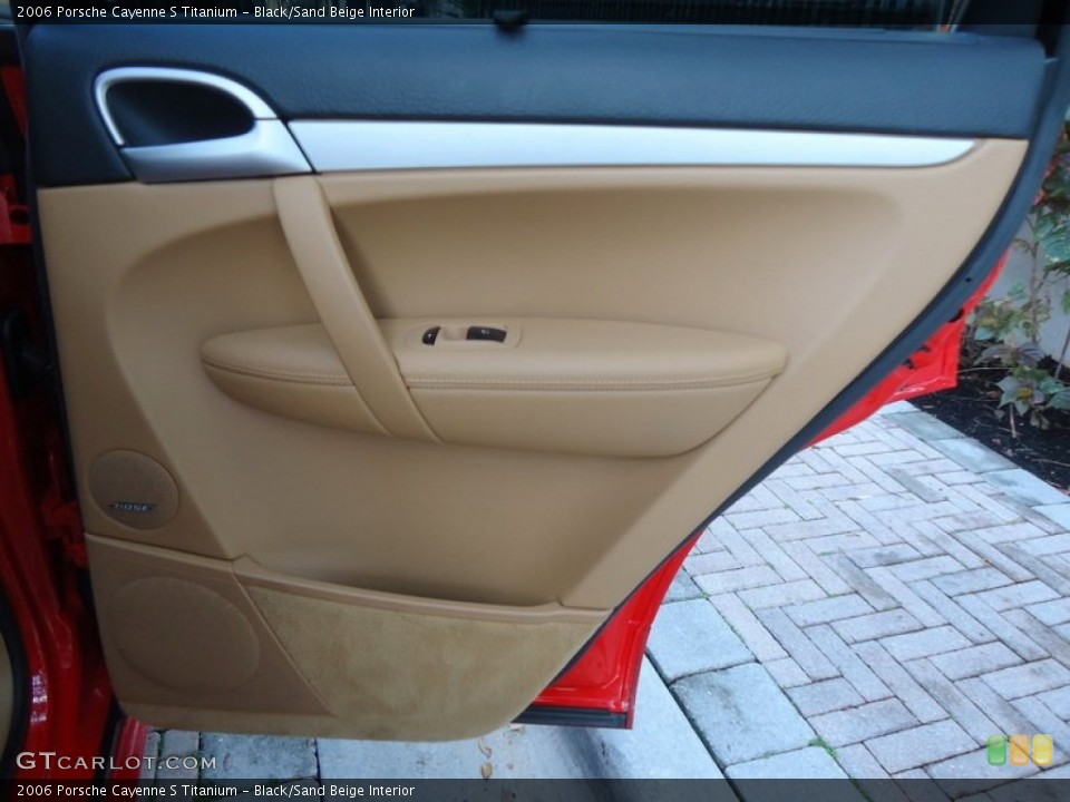 Black/Sand Beige Interior Door Panel for the 2006 Porsche Cayenne S Titanium #78007739
