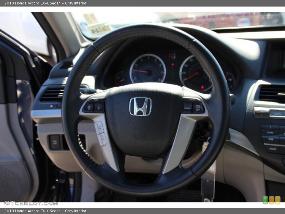 Gray Interior Steering Wheel for the 2010 Honda Accord EX-L Sedan #78010247