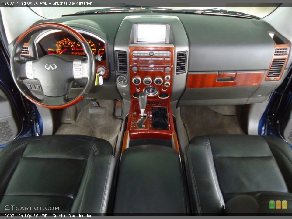 Graphite Black Interior Dashboard for the 2007 Infiniti QX 56 4WD #78010361