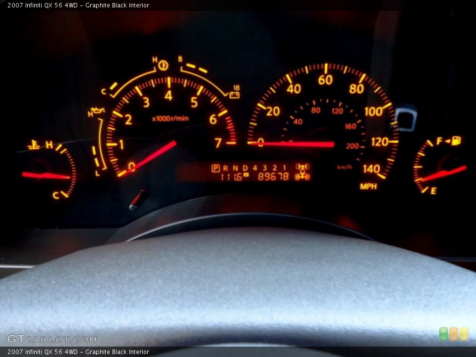 Graphite Black Interior Gauges for the 2007 Infiniti QX 56 4WD #78011190