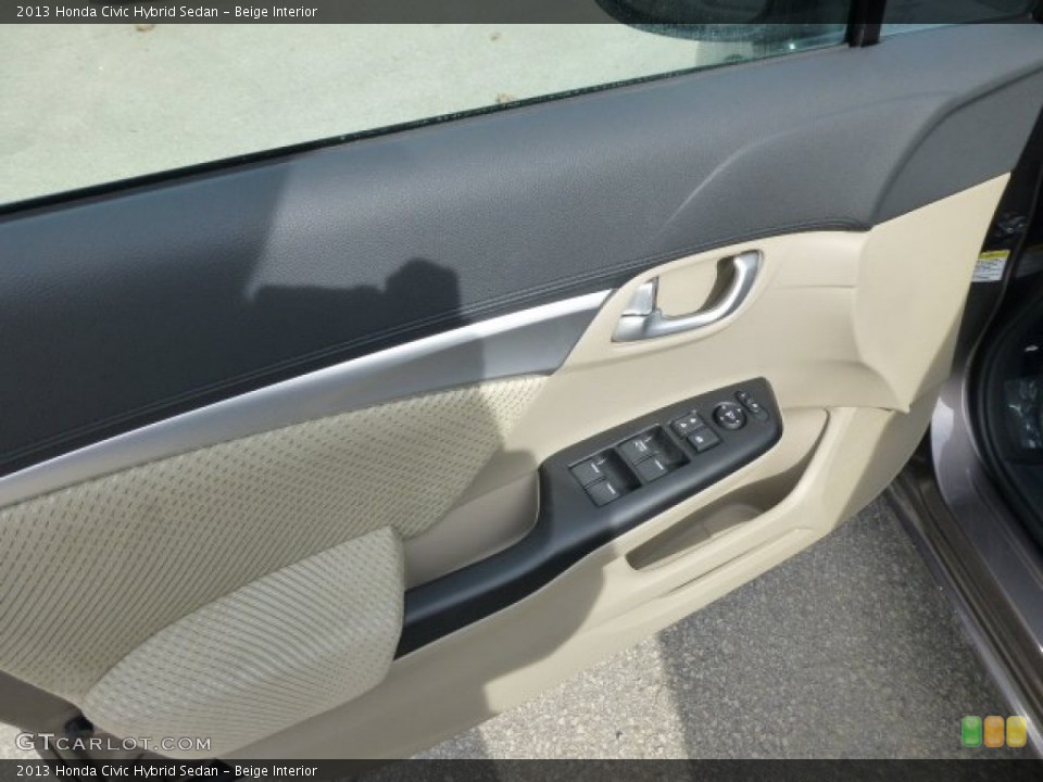 Beige Interior Door Panel for the 2013 Honda Civic Hybrid Sedan #78011714