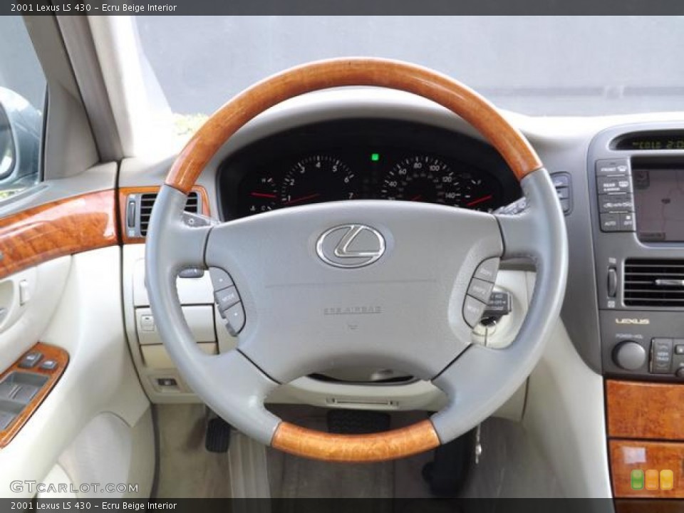 Ecru Beige Interior Steering Wheel for the 2001 Lexus LS 430 #78011741
