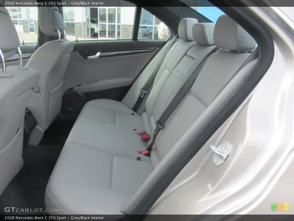 Grey/Black Interior Rear Seat for the 2008 Mercedes-Benz C 350 Sport #78016631