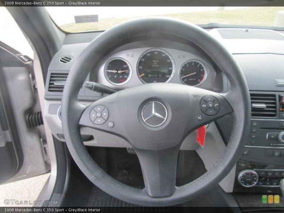 Grey/Black Interior Steering Wheel for the 2008 Mercedes-Benz C 350 Sport #78016652