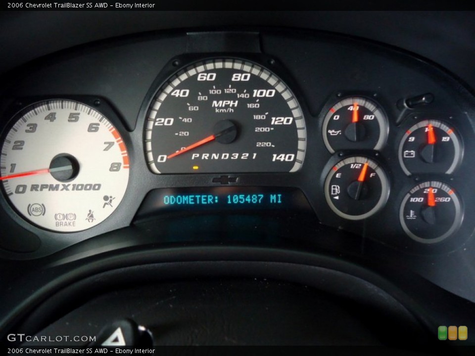 Ebony Interior Gauges for the 2006 Chevrolet TrailBlazer SS AWD #78016985