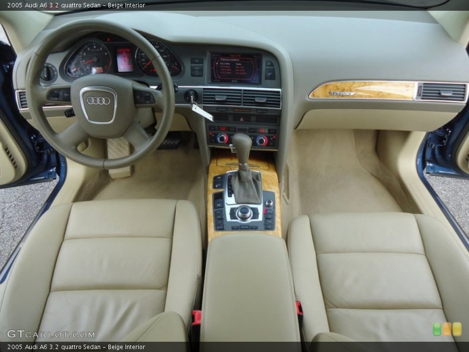Beige Interior Dashboard for the 2005 Audi A6 3.2 quattro Sedan #78019508