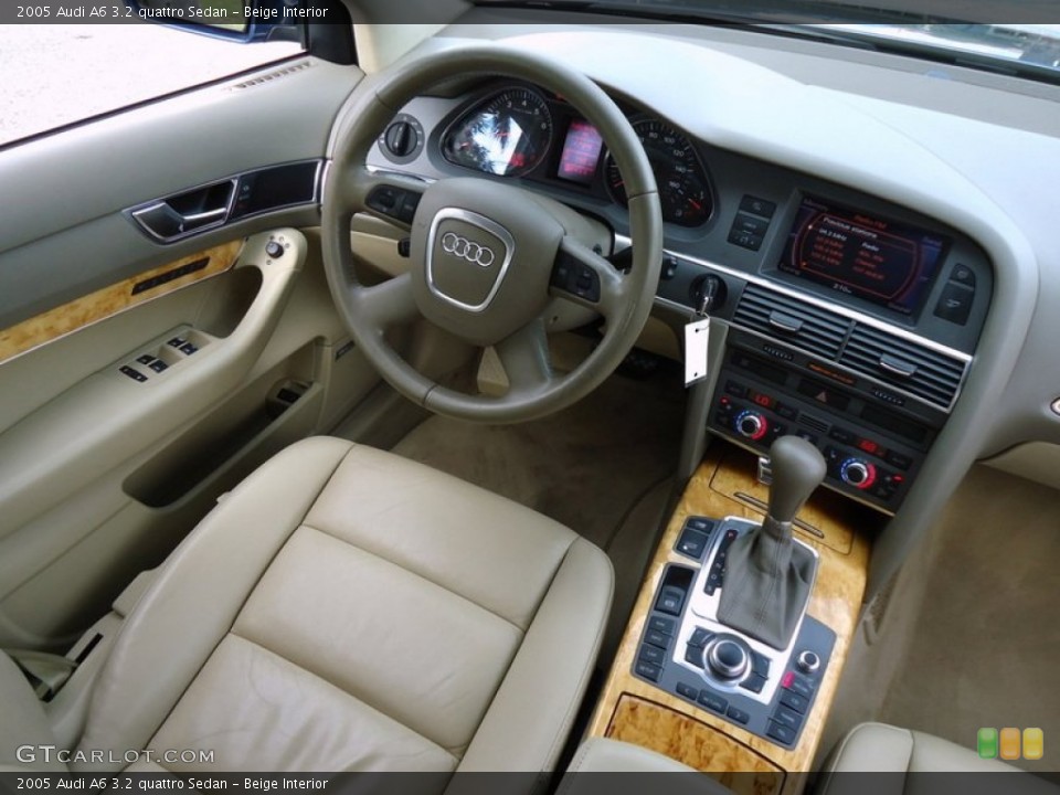 Beige Interior Dashboard for the 2005 Audi A6 3.2 quattro Sedan #78019547