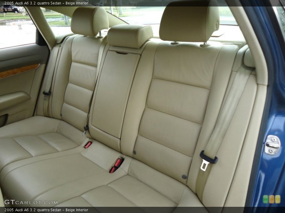 Beige Interior Rear Seat for the 2005 Audi A6 3.2 quattro Sedan #78019580