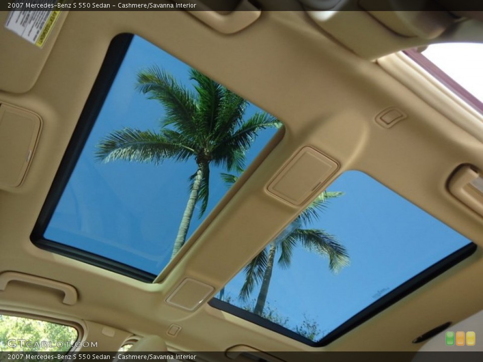 Cashmere/Savanna Interior Sunroof for the 2007 Mercedes-Benz S 550 Sedan #78019982