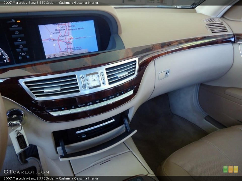 Cashmere/Savanna Interior Dashboard for the 2007 Mercedes-Benz S 550 Sedan #78020129