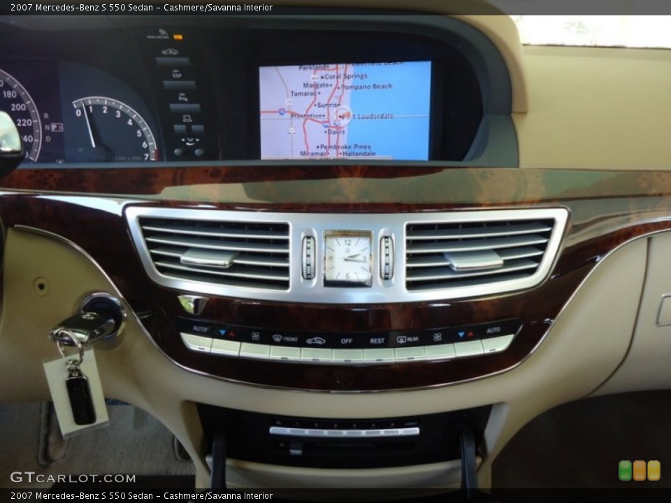 Cashmere/Savanna Interior Controls for the 2007 Mercedes-Benz S 550 Sedan #78020138