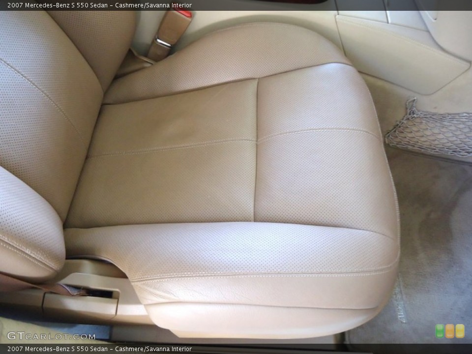 Cashmere/Savanna Interior Front Seat for the 2007 Mercedes-Benz S 550 Sedan #78020168