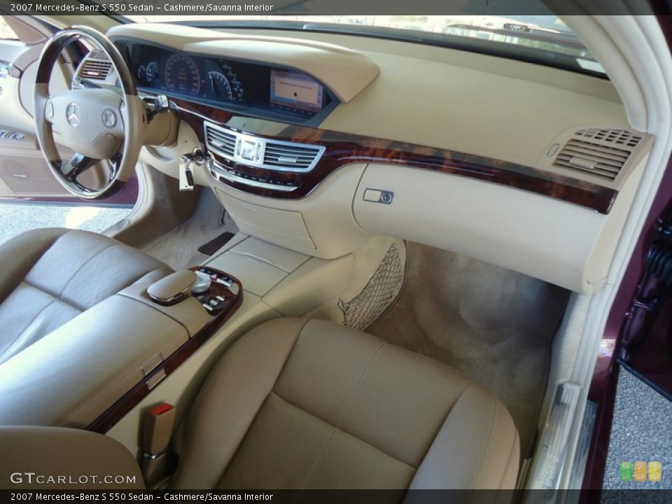 Cashmere/Savanna Interior Dashboard for the 2007 Mercedes-Benz S 550 Sedan #78020225