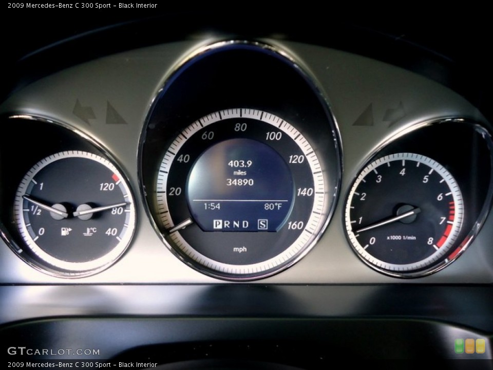 Black Interior Gauges for the 2009 Mercedes-Benz C 300 Sport #78020382