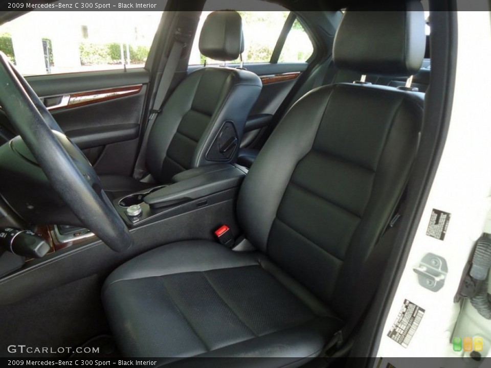Black Interior Front Seat for the 2009 Mercedes-Benz C 300 Sport #78020416