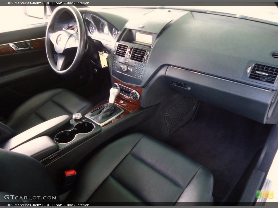 Black Interior Dashboard for the 2009 Mercedes-Benz C 300 Sport #78020483