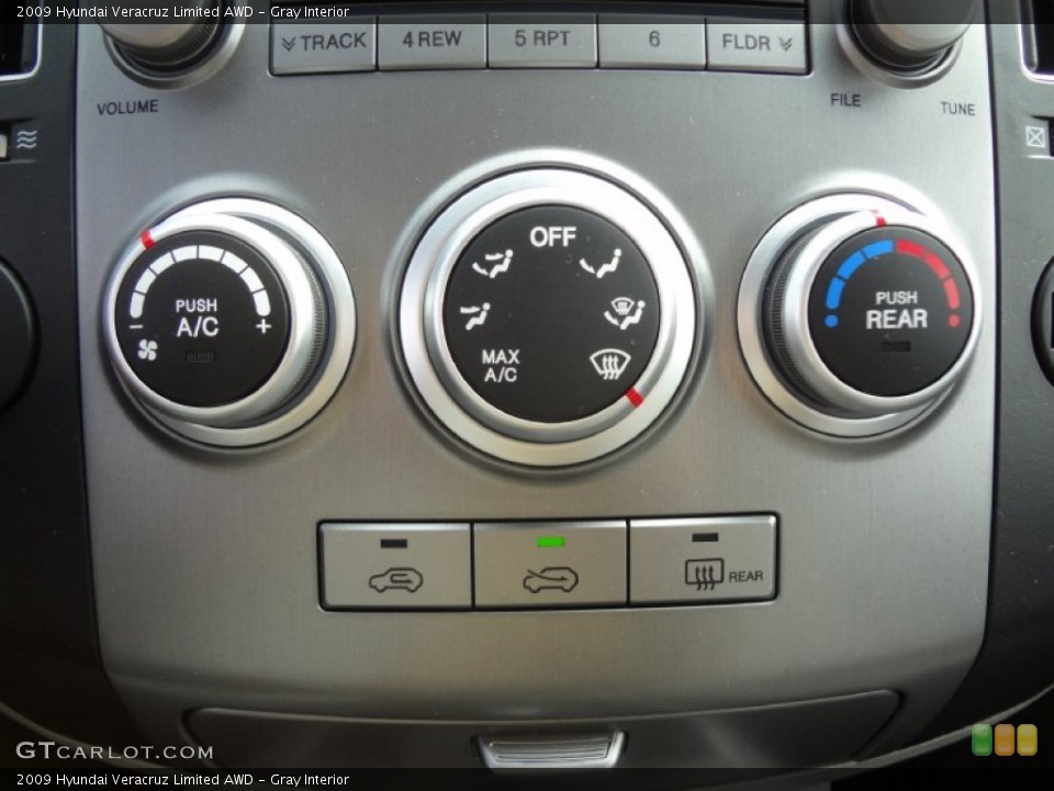 Gray Interior Controls for the 2009 Hyundai Veracruz Limited AWD #78021150