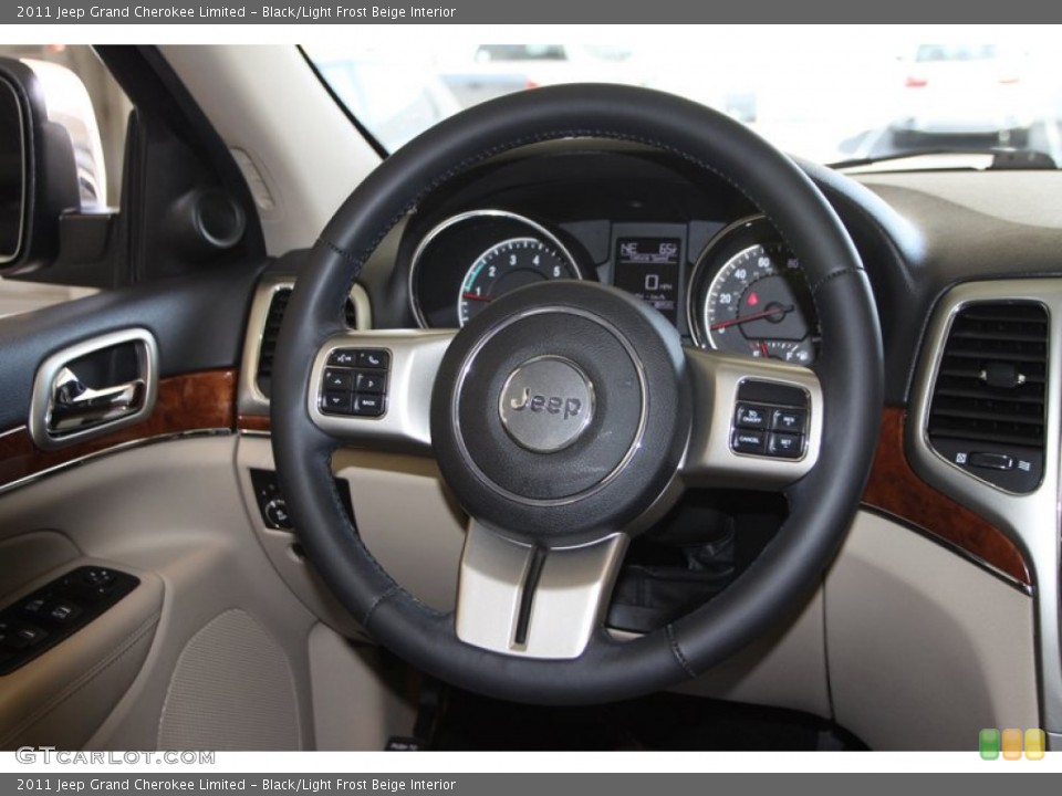 Black/Light Frost Beige Interior Steering Wheel for the 2011 Jeep Grand Cherokee Limited #78024231