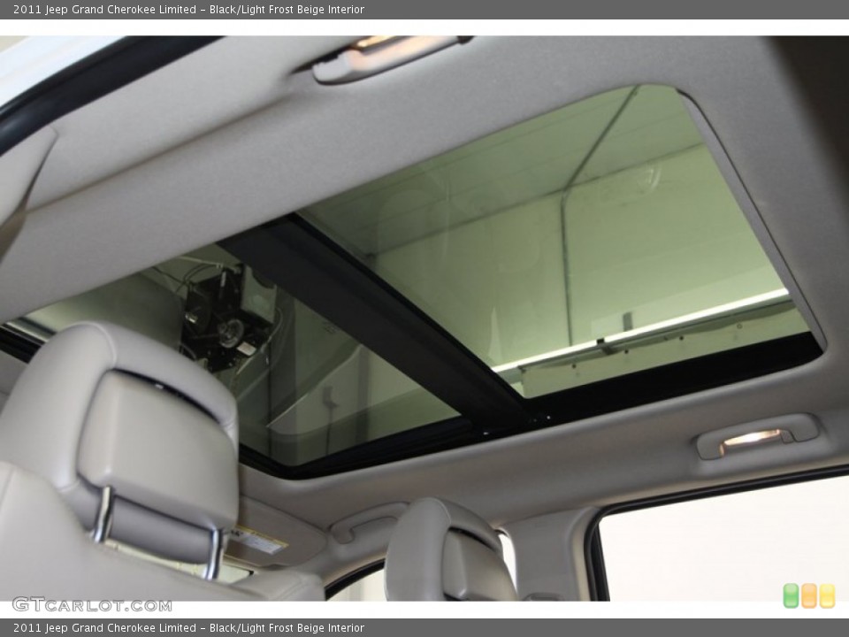 Black/Light Frost Beige Interior Sunroof for the 2011 Jeep Grand Cherokee Limited #78024246