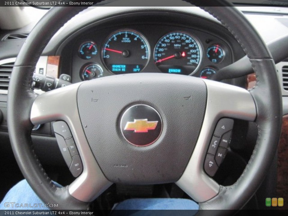 Ebony Interior Steering Wheel for the 2011 Chevrolet Suburban LTZ 4x4 #78024771