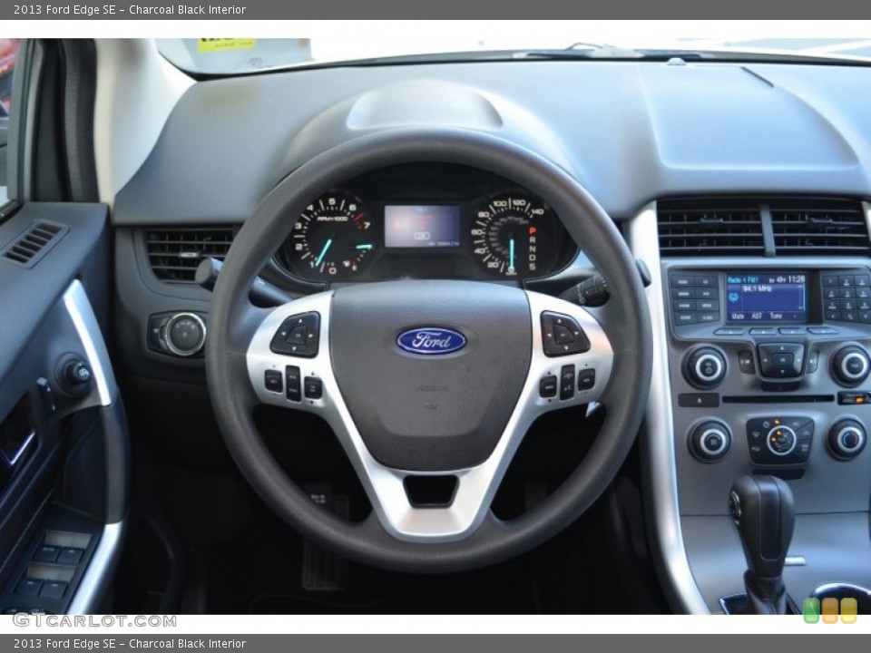 Charcoal Black Interior Steering Wheel for the 2013 Ford Edge SE #78025867