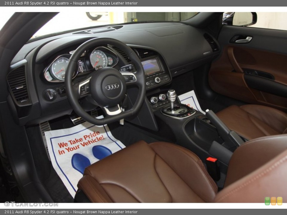 Nougat Brown Nappa Leather Interior Photo for the 2011 Audi R8 Spyder 4.2 FSI quattro #78026169