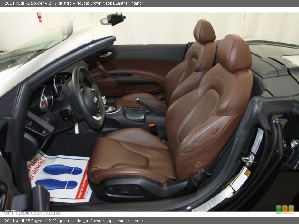 Nougat Brown Nappa Leather Interior Front Seat for the 2011 Audi R8 Spyder 4.2 FSI quattro #78026181