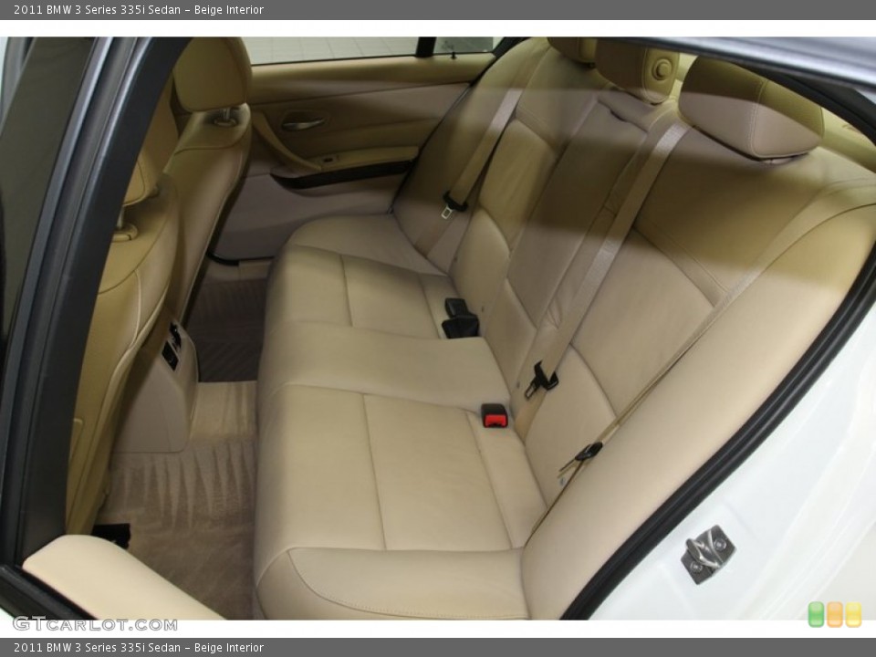 Beige Interior Rear Seat for the 2011 BMW 3 Series 335i Sedan #78026238