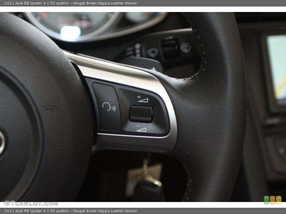 Nougat Brown Nappa Leather Interior Controls for the 2011 Audi R8 Spyder 4.2 FSI quattro #78026319