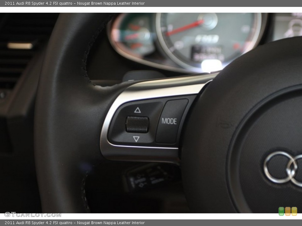 Nougat Brown Nappa Leather Interior Controls for the 2011 Audi R8 Spyder 4.2 FSI quattro #78026331