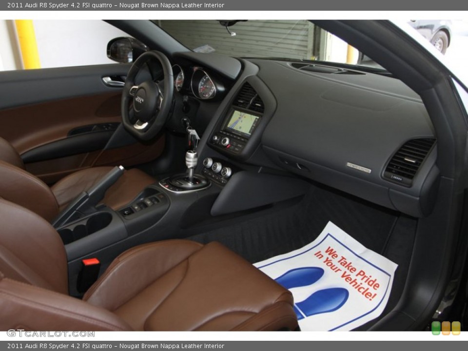 Nougat Brown Nappa Leather Interior Dashboard for the 2011 Audi R8 Spyder 4.2 FSI quattro #78026393