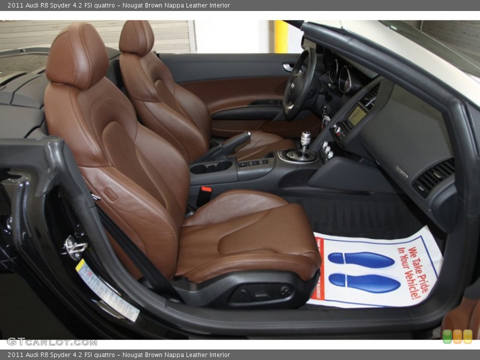 Nougat Brown Nappa Leather Interior Front Seat for the 2011 Audi R8 Spyder 4.2 FSI quattro #78026407