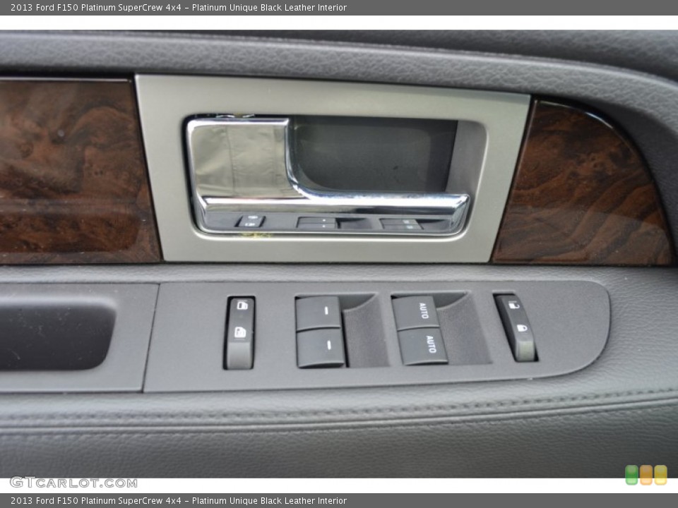 Platinum Unique Black Leather Interior Controls for the 2013 Ford F150 Platinum SuperCrew 4x4 #78026592
