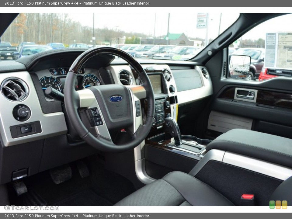 Platinum Unique Black Leather Interior Prime Interior for the 2013 Ford F150 Platinum SuperCrew 4x4 #78026604