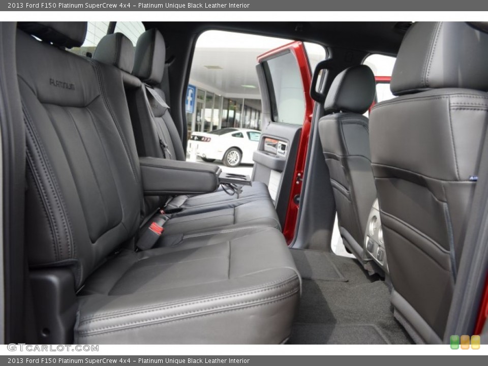 Platinum Unique Black Leather Interior Rear Seat for the 2013 Ford F150 Platinum SuperCrew 4x4 #78026624