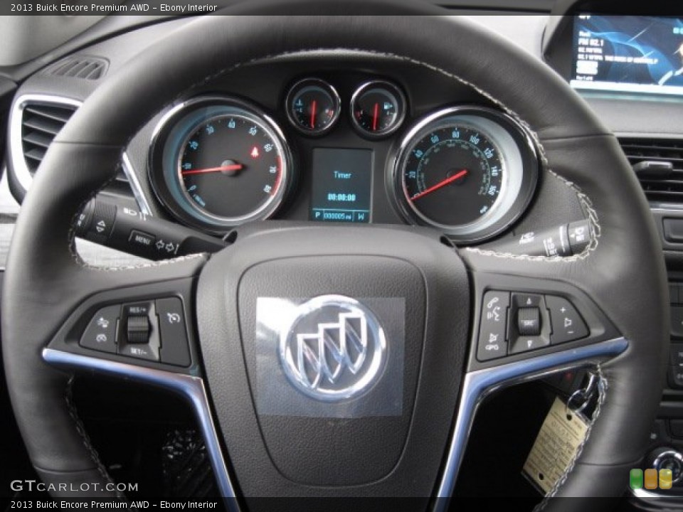 Ebony Interior Steering Wheel for the 2013 Buick Encore Premium AWD #78026653